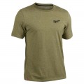 Milwaukee 603GN2X - Size2XL Green Short Sleeve Hybrid Work Tee  Safety Equipment
