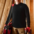 Milwaukee 604BXL - Size XL Black Hybrid  Long Sleeve  Work Tee Safety Equipment