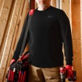 Milwaukee 604BL - Size L Black Hybrid  Long Sleeve  Work Tee