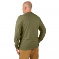 Milwaukee 604GNL - Size L Green Long Sleeve Hybrid Work Tee Safety Equipment