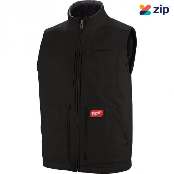 Milwaukee GRIDIRON (801BXL) - Black Sherpa Lined Vest Size XL Jackets