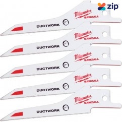 Milwaukee 48001630 - 5-Pack 30TPI Duct Work SAWZALL Blade