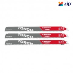 Milwaukee 48005303 - 300mm 7TPI Torch Carbide Teeth Metal Demolition SAWZALL Saw Blade 3 Pack