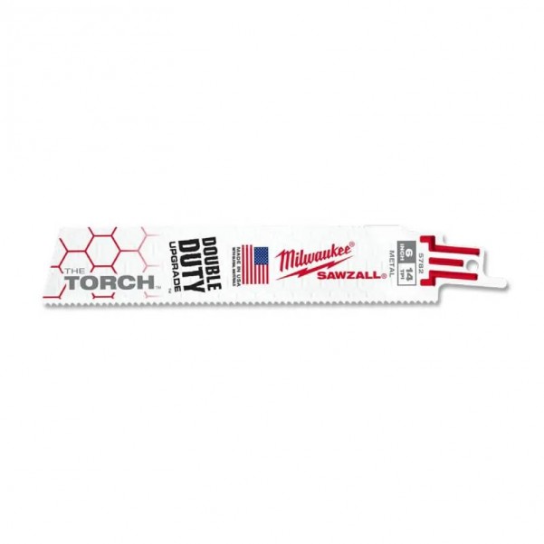 Milwaukee 48008782 - 25pce The Torch 150mm 14TPI Bi-metal Reciprocating Saw Blade Milwaukee Accessories