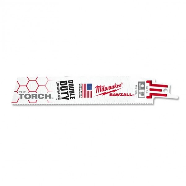 Milwaukee 48008784 - 25pce The Torch 150mm 18TPI Bi-metal Metal Cutting Reciprocating Saw Blade Milwaukee Accessories