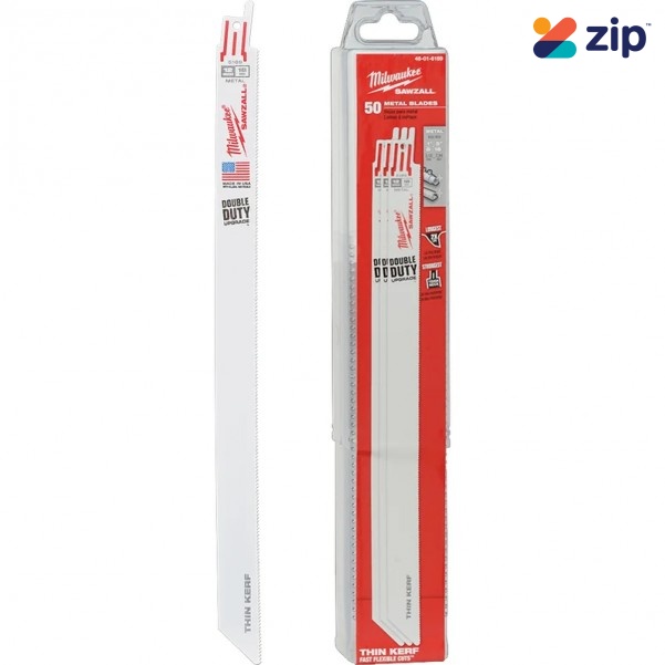 Milwaukee 48016189 -  50 Pack 300mm 18TPI Metal Thin Kerf SAWZALL Reciprocating Saw Blades Milwaukee Accessories