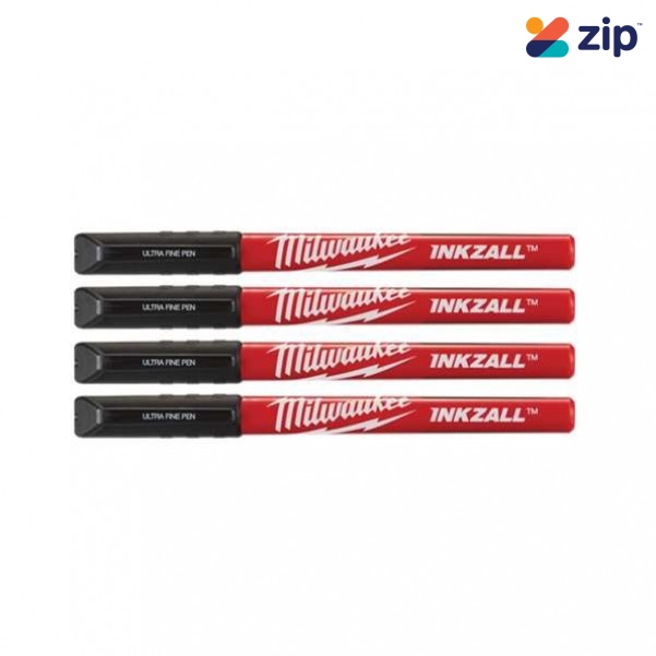 Milwaukee 48223164 - 4 Pack INKZALL Black Ultra Fine Point Pens Markers & Pens