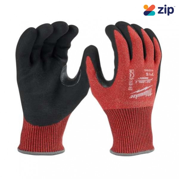 Milwaukee 48228946 - Cut 4(D) Nitrile Dipped Gloves - M Gloves