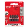 Milwaukee 48324601 - 5 Pack PH2 x 25mm SHOCKWAVE Insert Bits Milwaukee Accessories