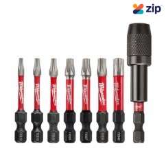 Milwaukee 48324689 - 8 Piece 50mm (2") SHOCKWAVE Power Bit Security Torx Set