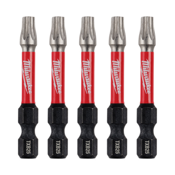 Milwaukee 48324696 - 50mm (2") TXB025 SHOCKWAVE Power Bit Security Torx Drill/Driver Accessories Milwaukee 48324696 - 50mm (2") TXB025 SHOCKWAVE Power Bit Security Torx Drill/Driver Accessories