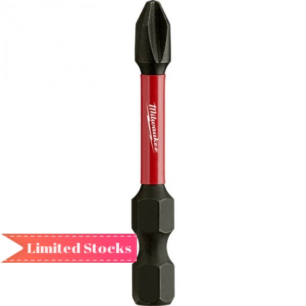 Milwaukee 48324762A - 25 Pack PH2 x 50mm (2") Phillips SHOCKWAVE Power Bits