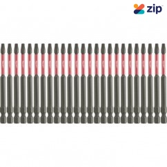 Milwaukee 48324795A - 25 Pack SQ2 x 89mm (3.5") Square Recess SHOCKWAVE Power Bits Milwaukee Accessories