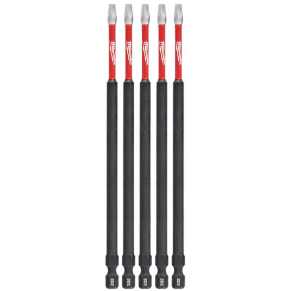 Milwaukee 48324855 - 5-Pack 150mm (6") SHOCKWAVE Square #2 Power Bit Milwaukee Accessories Milwaukee 48324855 - 5-Pack 150mm (6") SHOCKWAVE Square #2 Power Bit Milwaukee Accessories