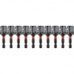 Milwaukee 48325732A - 10 Pack 1/4" Hex To 1/2" Square SHOCKWAVE Power Bit Socket Adapter 