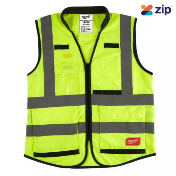 Milwaukee 48735043- Premium High Visibility Safety Yellow Vest - XXL/XXXL
