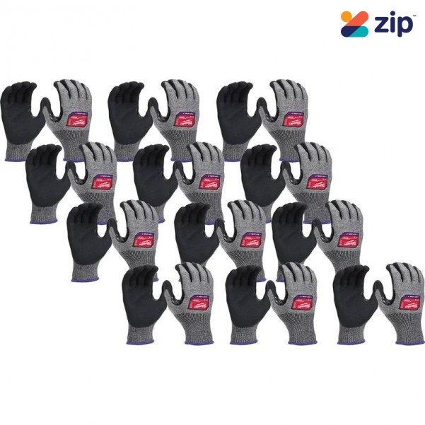 Milwaukee 48737013A - Cut F Extra Large 12 Pack High Dexterity Nitrile Dipped Gloves  Gloves