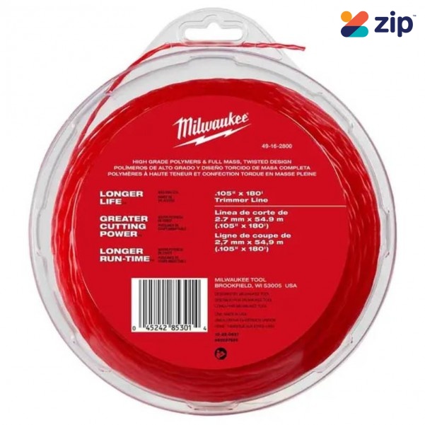 Milwaukee 49162800 -  2.7mm X 55m Trimmer Line Milwaukee Accessories