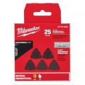 Milwaukee 49252025 - 25pce Open-Lok Triangle Sand Paper Variety