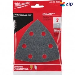 Milwaukee 49252080 - 6pce OPEN-LOK 80 Grit Multi Tool Triangle Sand Paper