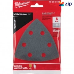 Milwaukee 49252180 - 6pce OPEN-LOK 180 Grit Multi Tool Triangle Sand Paper
