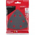 Milwaukee 49252240 - 6pce OPEN-LOK 240 Grit Multi Tool Triangle Sand Paper Milwaukee Accessories