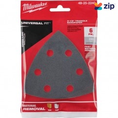 Milwaukee 49252240 - 6pce OPEN-LOK 240 Grit Multi Tool Triangle Sand Paper