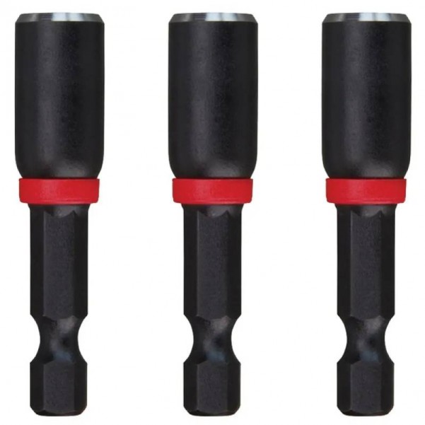 Milwaukee 49664522 - 3 Piece 1/4" x 50mm (2") SHOCKWAVE Power Bit Magnetic Nut Driver Set Milwaukee Accessories
