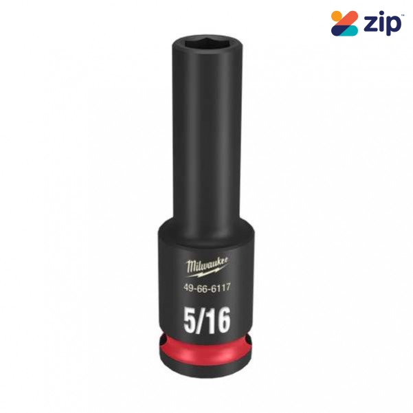 Milwaukee 49666117 - 3/8" Drive 5/16" Deep 6 Point Shockwave Impact Socket Sockets & Accessories