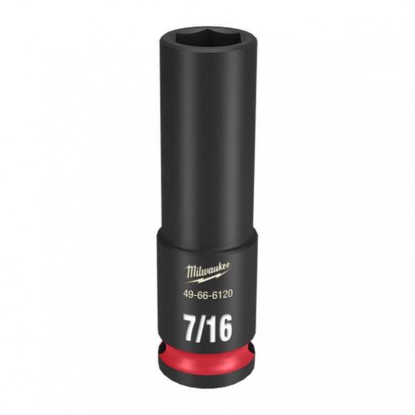 Milwaukee 49666120 - 3/8" Drive 7/16" Deep 6 Point Shockwave Impact Socket Sockets & Accessories