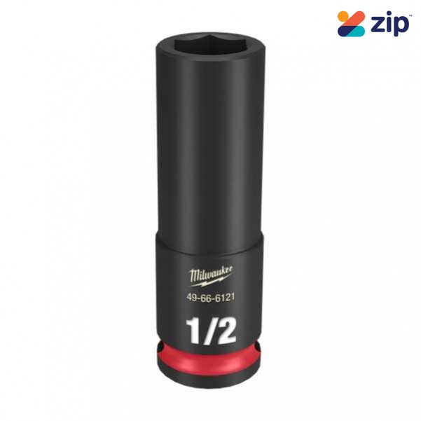 Milwaukee 49666121 - 3/8" Drive 1/2" Deep 6 Point Shockwave Impact Socket Sockets & Accessories