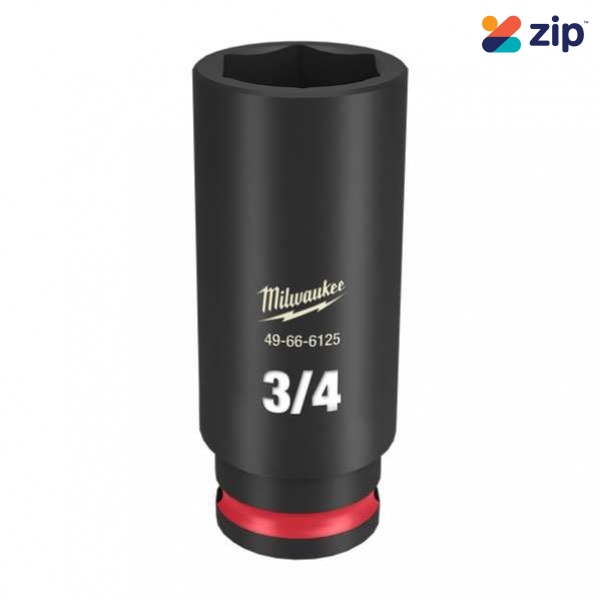 Milwaukee 49666125 - 3/8" Drive 3/4" Deep 6 Point Shockwave Impact Socket Sockets & Accessories