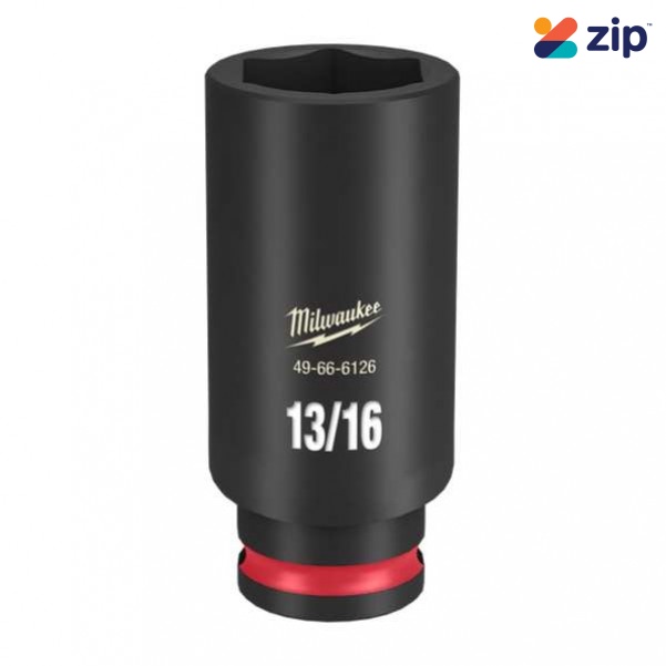 Milwaukee 49666126 - 3/8" Drive 13/16" Deep 6 Point Shockwave Impact Socket Sockets & Accessories