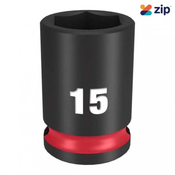 Milwaukee 49666139 - 3/8" Drive 15mm Standard 6 Point Shockwave Impact Socket Sockets & Accessories