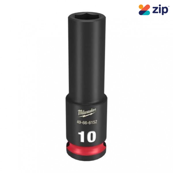 Milwaukee 49666152 - 3/8" Drive 10mm Deep 6 Point Impact Socket Sockets & Accessories