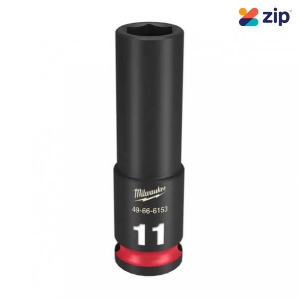Milwaukee 49666153 - 3/8" Drive 11mm Deep 6 Point Impact Socket Sockets & Accessories