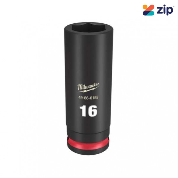 Milwaukee 49666158 - 3/8" Drive 16mm Deep 6 Point Impact Socket Sockets & Accessories
