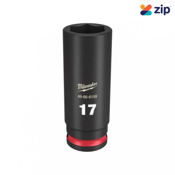 Milwaukee 49666159 - 3/8" Drive 17mm Deep 6 Point Impact Socket Sockets & Accessories