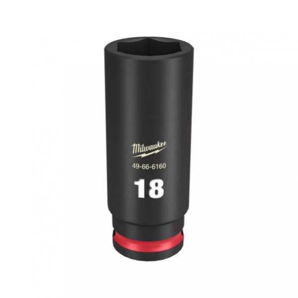 Milwaukee 49666160 - 3/8" Drive 18mm Deep 6 Point Impact Socket Sockets & Accessories