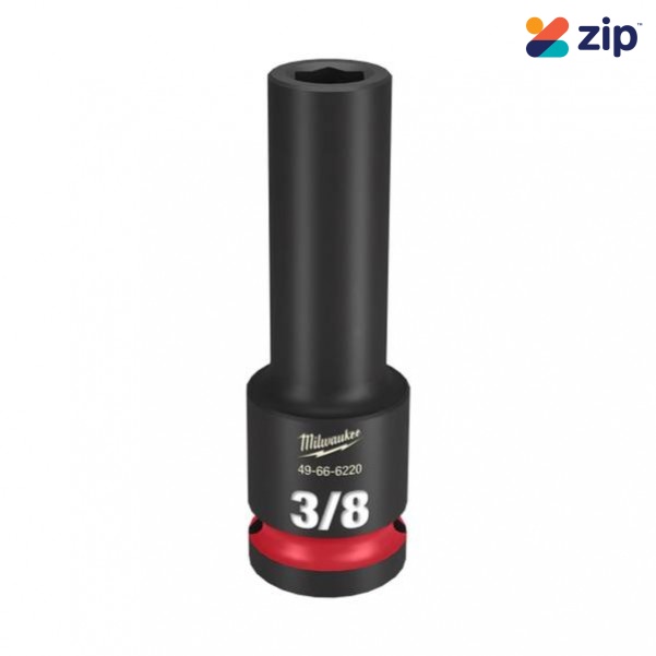 Milwaukee 49666220 - 1/2" Drive 3/8" Deep 6 Point Impact Socket Sockets & Accessories