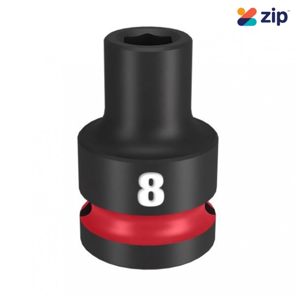Milwaukee 49666240 - 1/2" Drive 8mm Standard 6 Point Impact Socket Sockets & Accessories