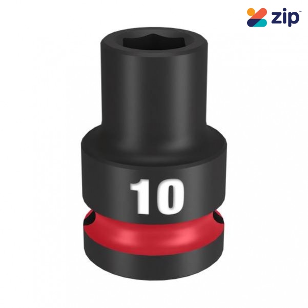 Milwaukee 49666242 - 1/2" Drive 10mm Standard 6 Point Impact Socket Sockets & Accessories