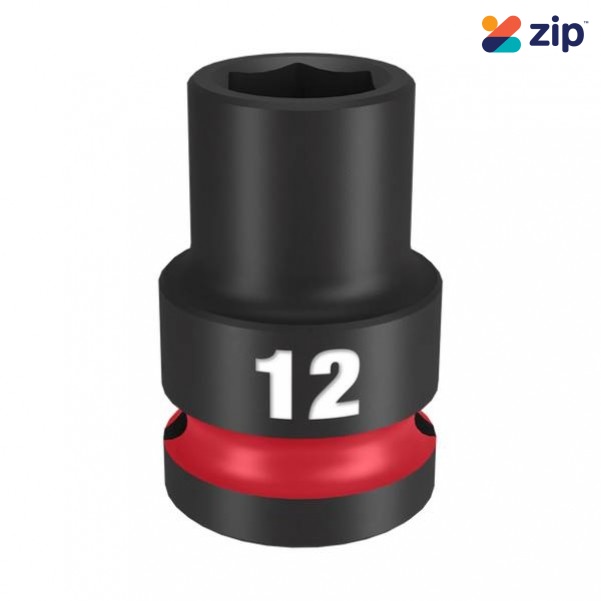 Milwaukee 49666244 - 1/2" Drive 12mm Standard 6 Point Impact Socket Sockets & Accessories