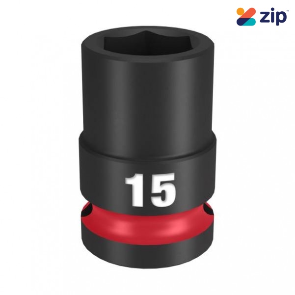 Milwaukee 49666247 - 1/2" Drive 15mm Standard 6 Point Impact Socket Sockets & Accessories