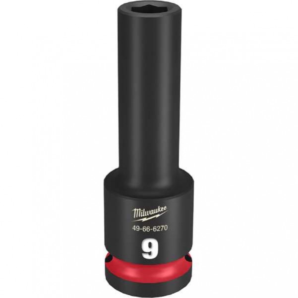 Milwaukee 49666270 - 1/2" Drive 9mm Deep 6 Point Impact Socket Sockets & Accessories
