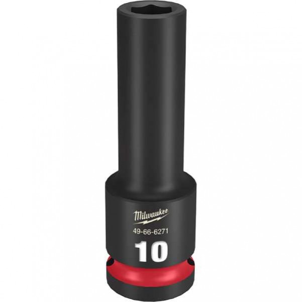 Milwaukee 49666271 - 1/2" Drive 10mm Deep 6 Point Impact Socket Sockets & Accessories