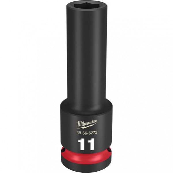 Milwaukee 49666272 - 1/2" Drive 11mm Deep 6 Point Impact Socket Sockets & Accessories