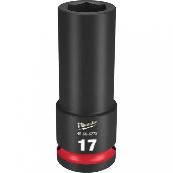 Milwaukee 49666278 - 1/2" Drive 17mm Deep 6 Point Impact Socket Sockets & Accessories
