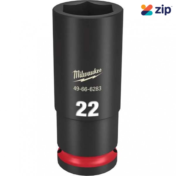 Milwaukee 49666283 - 1/2" Drive 22mm Deep 6 Point Impact Socket Sockets & Accessories