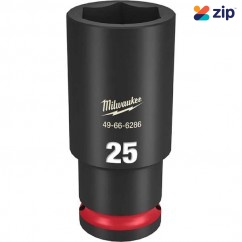 Milwaukee 49666286 - 1/2" Drive 25mm Deep 6 Point Impact Socket Sockets & Accessories